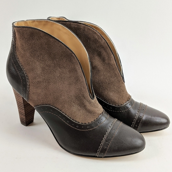 Sundance Hampstead Brown Suede Booties | Women’s 9.5 | Slip-On Ankle Boots - Picture 9 of 14